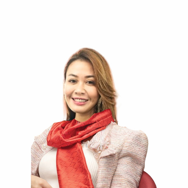 Red Satin Silk Shawl