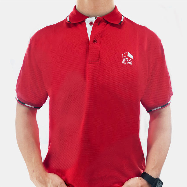 Men Jacquard Red Polo Tee (Drifit)