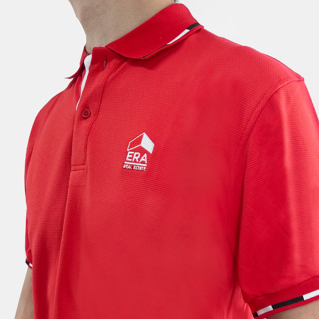 Men Jacquard Red Polo Tee (Drifit)